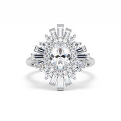 The Radiance Lab Diamond Ring 2.00ct H/SI Set in 9K White Gold