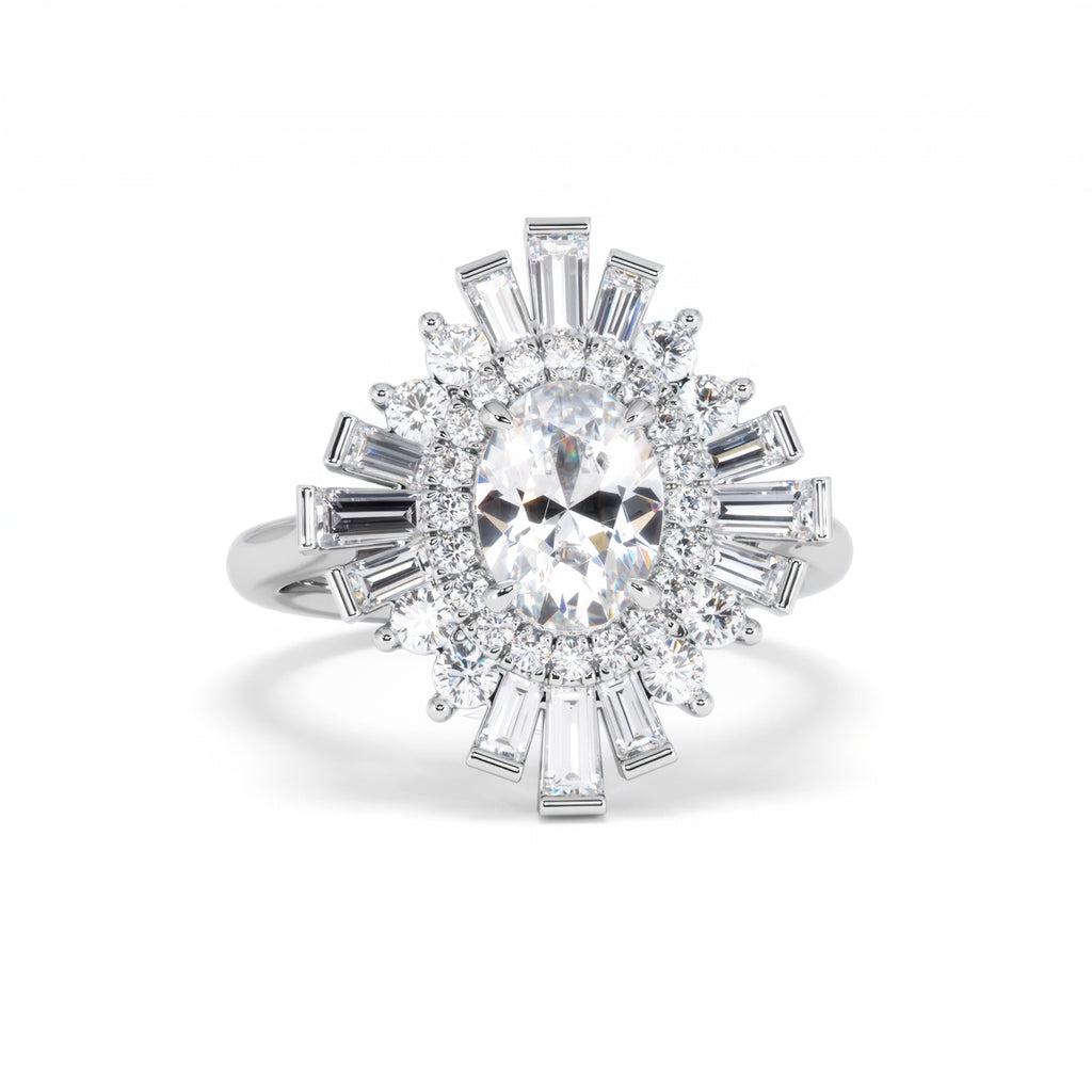 The Radiance Lab Diamond Ring 2.00ct H/SI Set in 9K White Gold