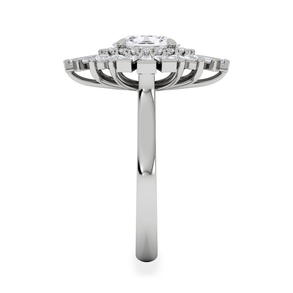 The Radiance Lab Diamond Ring 2.00ct H/SI Set in 9K White Gold