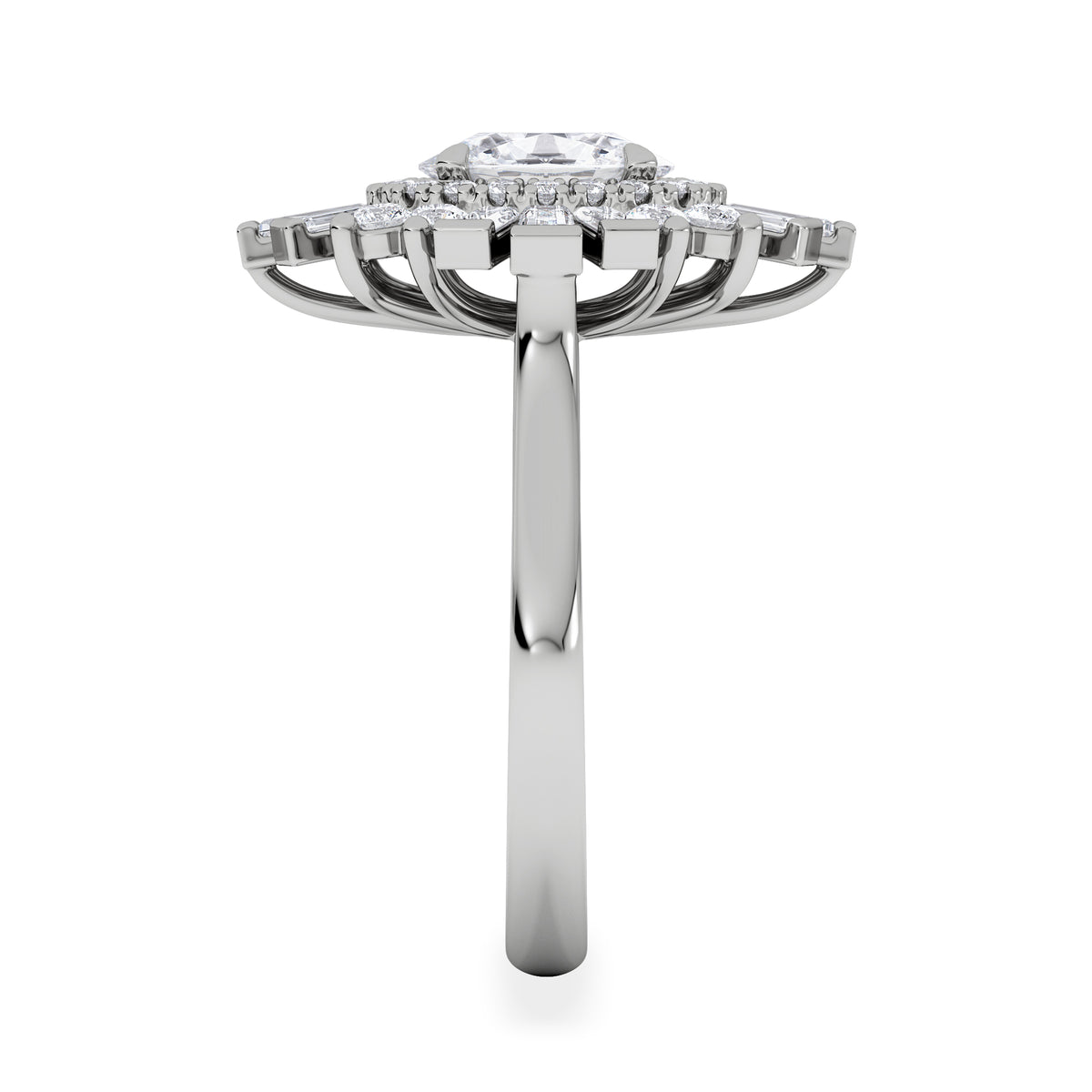 The Radiance Lab Diamond Ring 2.00ct H/SI Set in 9K White Gold