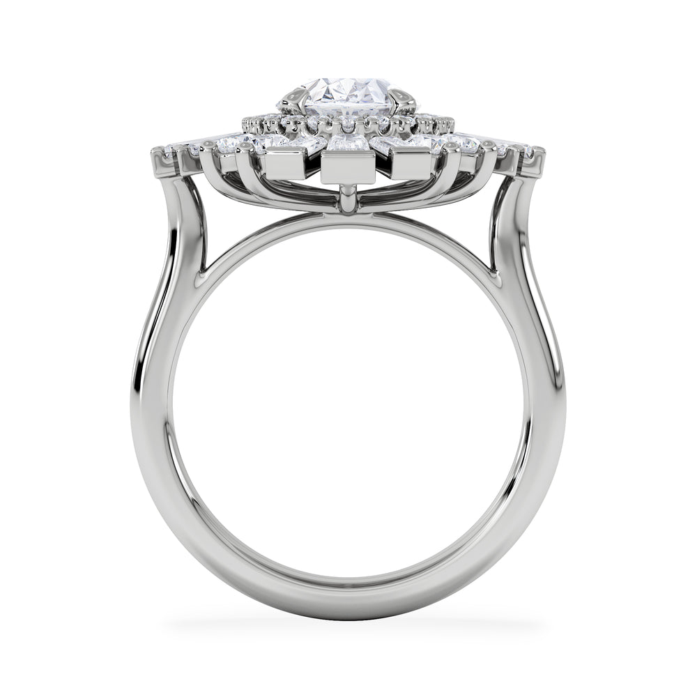 The Radiance Lab Diamond Ring 3.35ct H/SI Set in 18K White Gold
