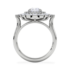 The Radiance Lab Diamond Ring 3.35ct H/SI Set in 18K White Gold