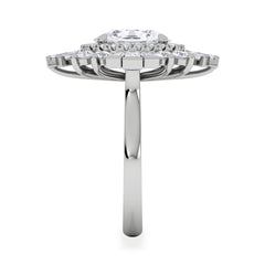 The Radiance Lab Diamond Ring 3.35ct H/SI Set in 18K White Gold