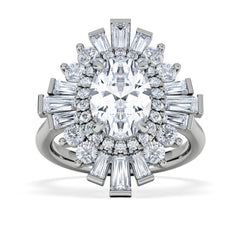 The Radiance Lab Diamond Ring 3.35ct H/SI Set in 18K White Gold