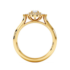The Radiance Lab Diamond Ring 0.52ct H/SI Set in 18K Gold Vermeil