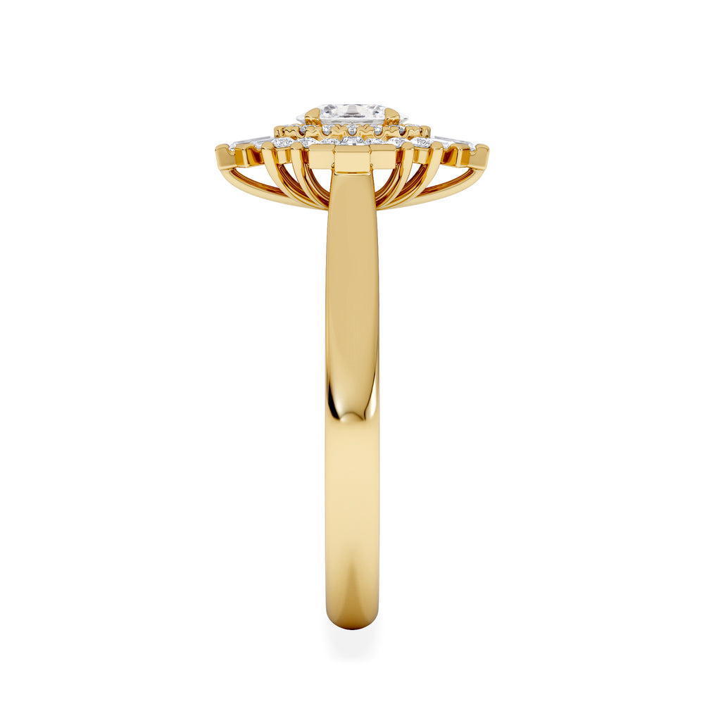 The Radiance Lab Diamond Ring 0.52ct H/SI Set in 18K Gold Vermeil