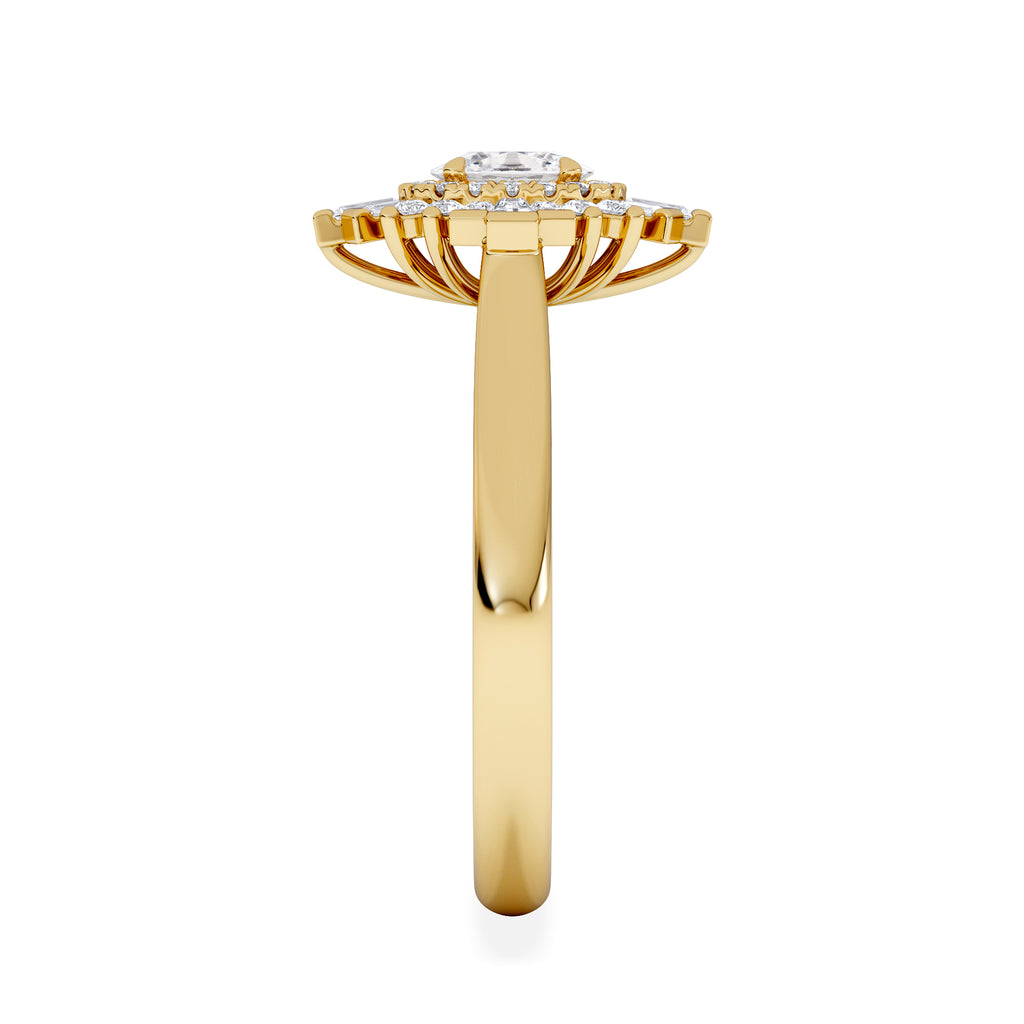 The Radiance Lab Diamond Ring 0.52ct H/SI Set in 18K Gold Vermeil