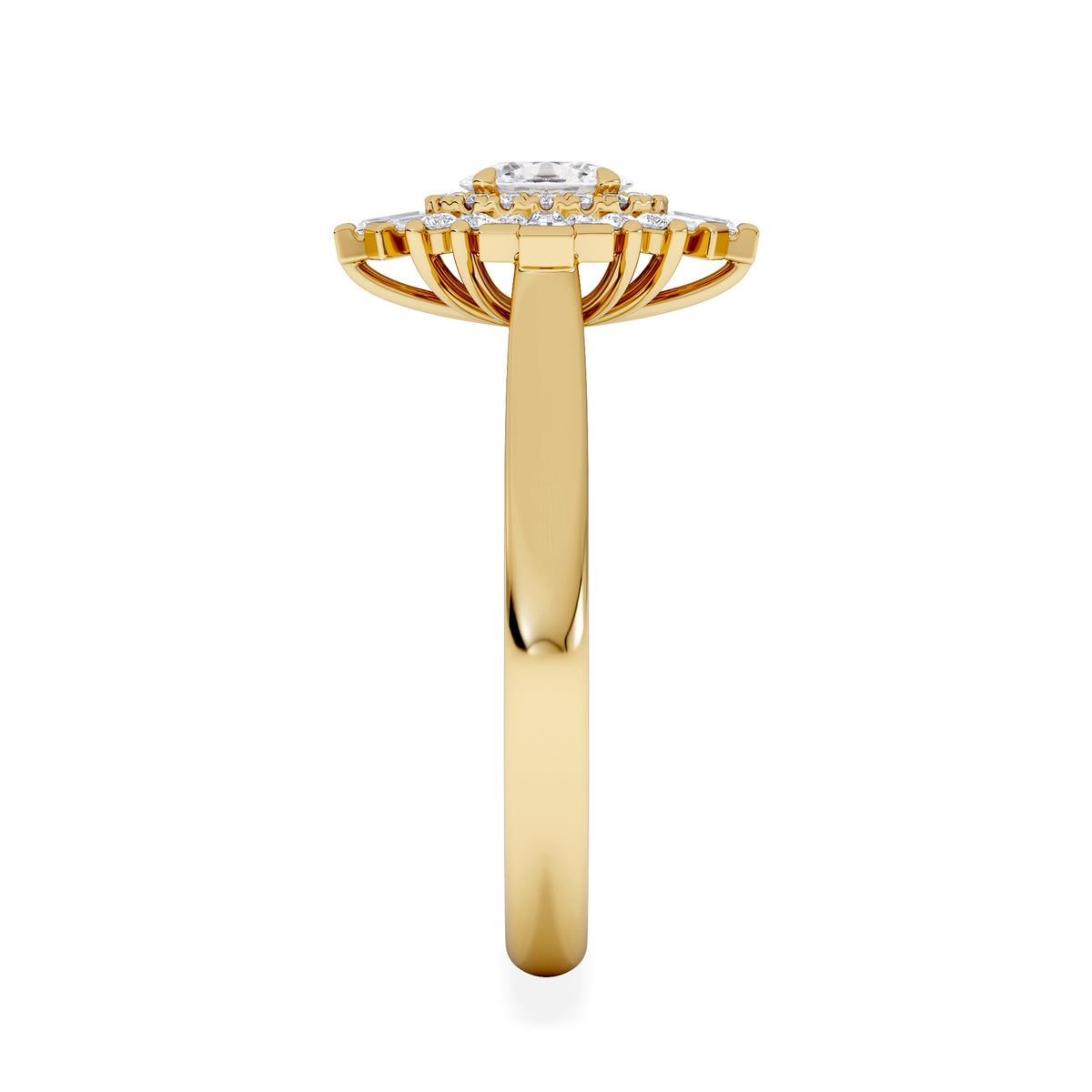 The Radiance Lab Diamond Ring 0.52ct H/SI Set in 18K Gold Vermeil