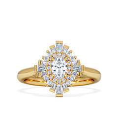 The Radiance Lab Diamond Ring 0.52ct H/SI Set in 18K Gold Vermeil
