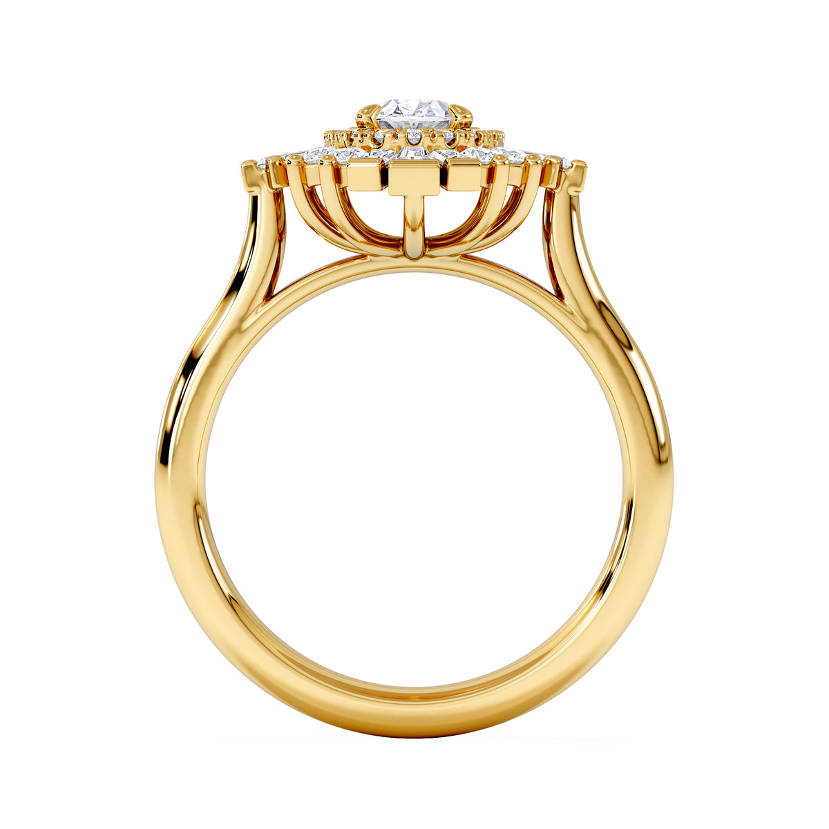 The Radiance Lab Diamond Ring 1.08ct H/SI Set in 9K Gold