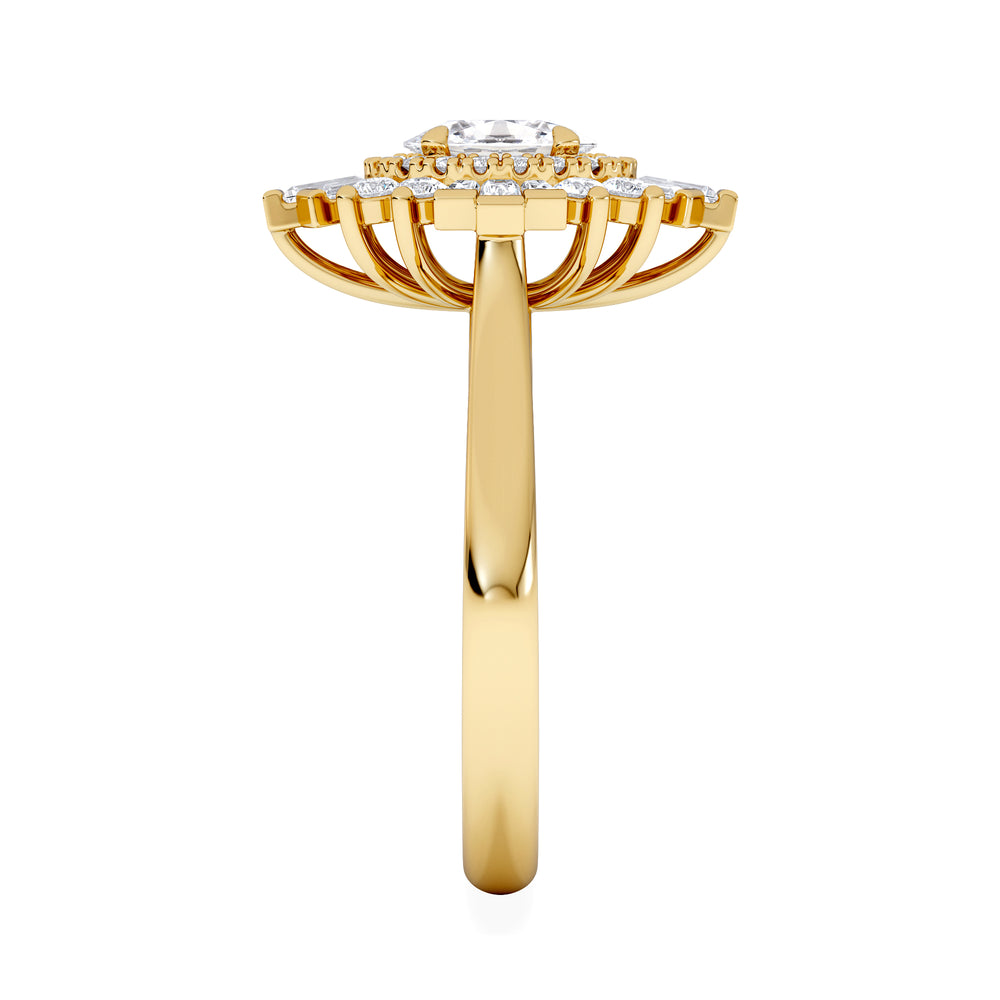 The Radiance Lab Diamond Ring 1.08ct H/SI Set in 9K Gold