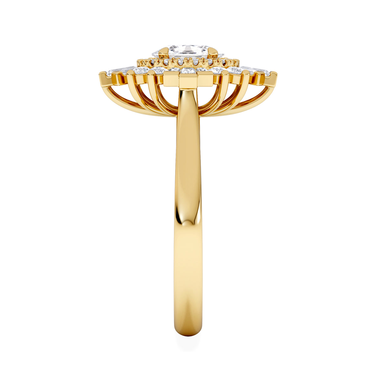 The Radiance Lab Diamond Ring 1.08ct H/SI Set in 9K Gold