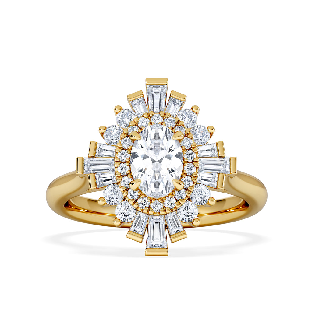 The Radiance Lab Diamond Ring 1.08ct H/SI Set in 9K Gold