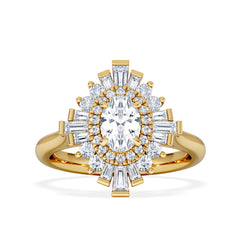 The Radiance Lab Diamond Ring 1.08ct H/SI Set in 9K Gold