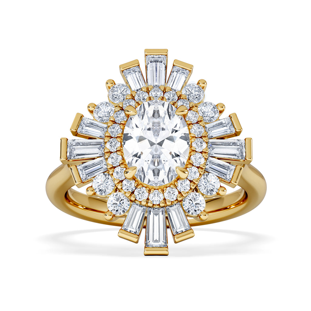 The Radiance Lab Diamond Ring 2.00ct H/SI Set in 9K Gold