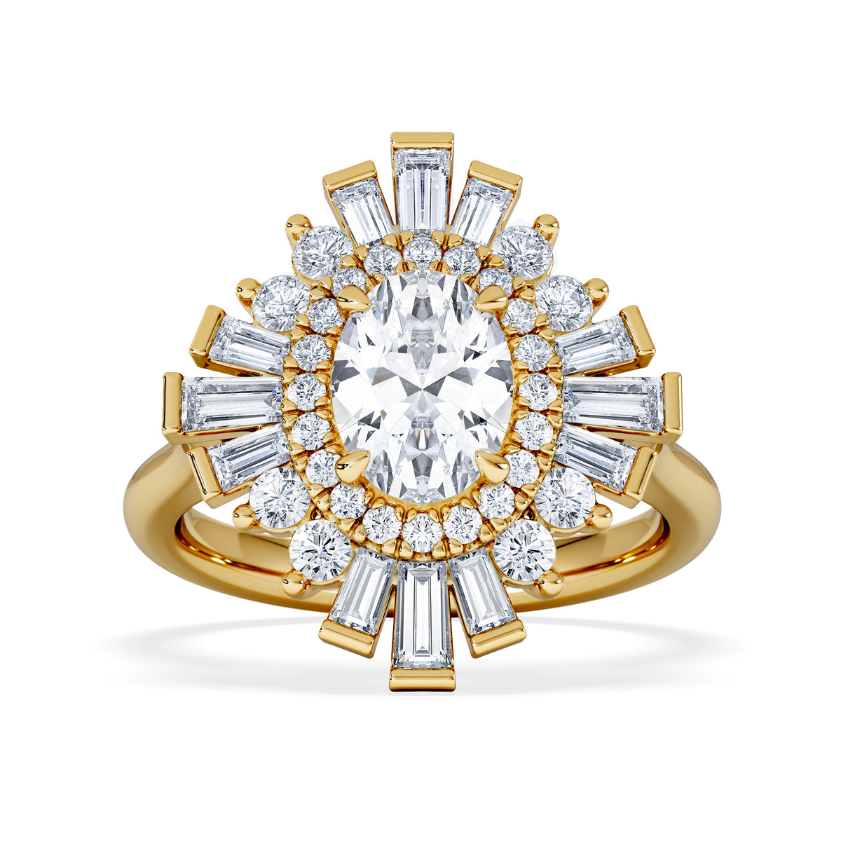 The Radiance Lab Diamond Ring 2.00ct H/SI SetI in 9K Gold