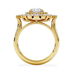 The Radiance Lab Diamond Ring 3.35ct H/SI Set in 18K Gold