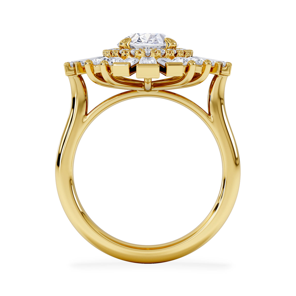 The Radiance Lab Diamond Ring 3.35ct H/SI Set in 18K Gold