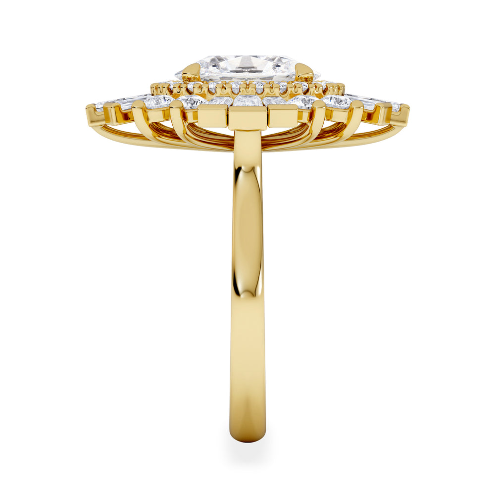 The Radiance Lab Diamond Ring 3.35ct H/SI Set in 18K Gold