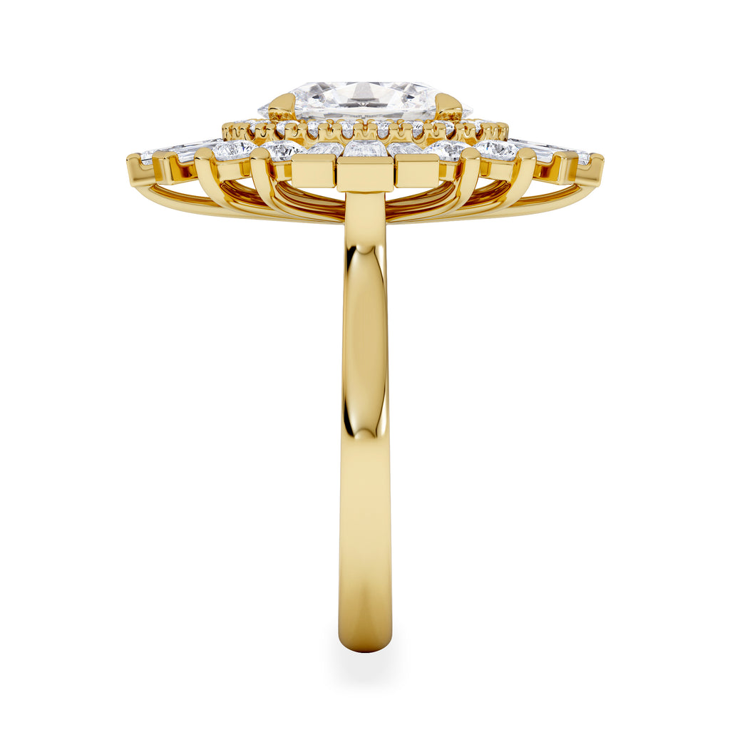 The Radiance Lab Diamond Ring 3.35ct H/SI Set in 18K Gold