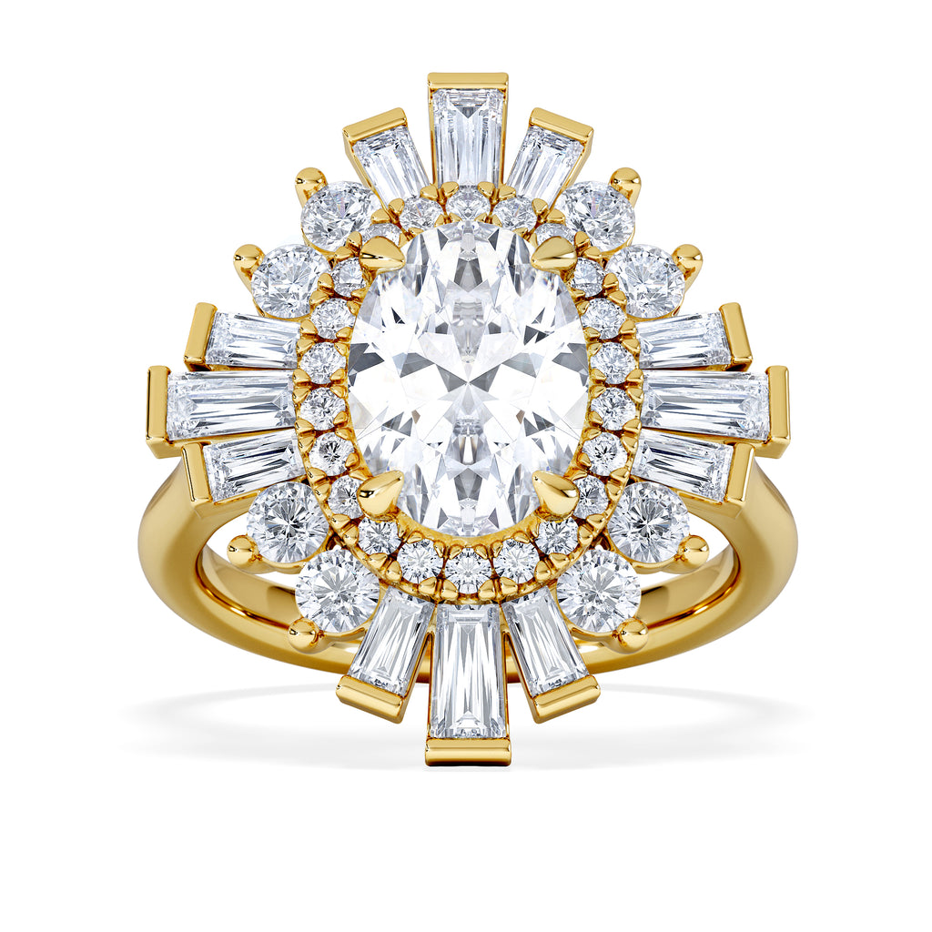 The Radiance Lab Diamond Ring 3.35ct H/SI Set in 18K Gold