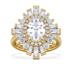 The Radiance Lab Diamond Ring 3.35ct H/SI Set in 18K Gold
