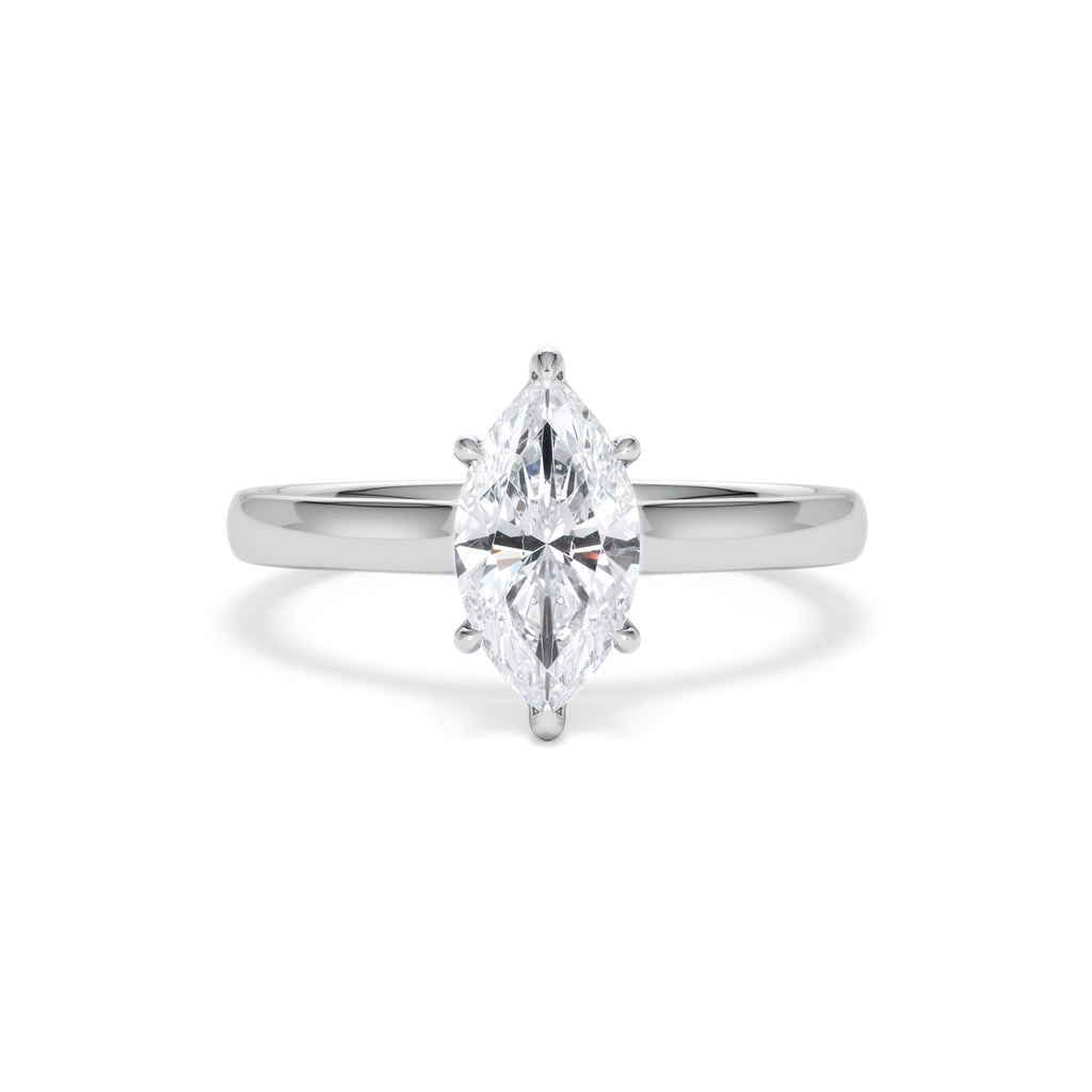 Amora Marquise Diamond 1.00ct Engagement Ring F/VS Set in Platinum