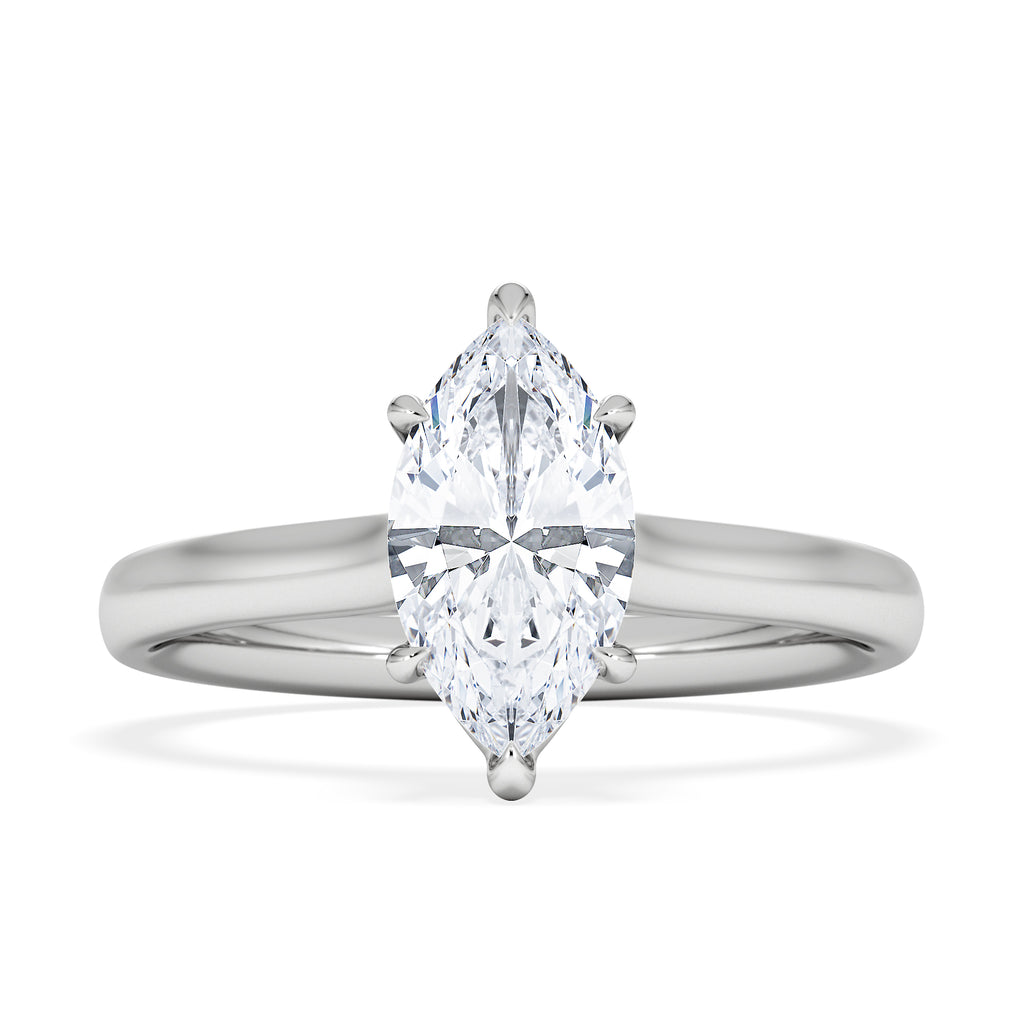Amora Marquise 1.00ct Lab Diamond Engagement Ring F/VS Set in Platinum