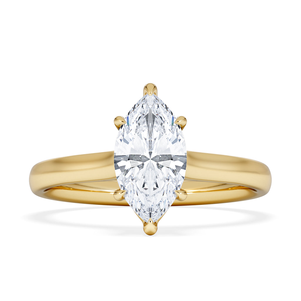 Amora Marquise 1.00ct Lab Diamond Engagement Ring F/VS Set in 18K Gold