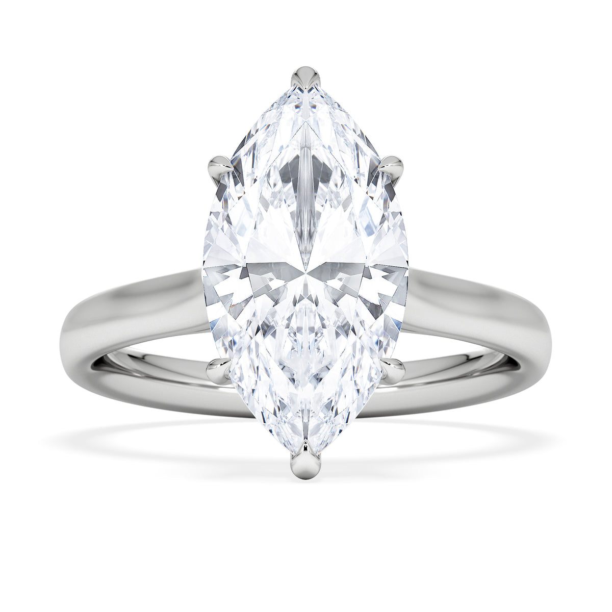 Amora Marquise 3.00ct Lab Diamond Engagement Ring G/VS Set in Platinum