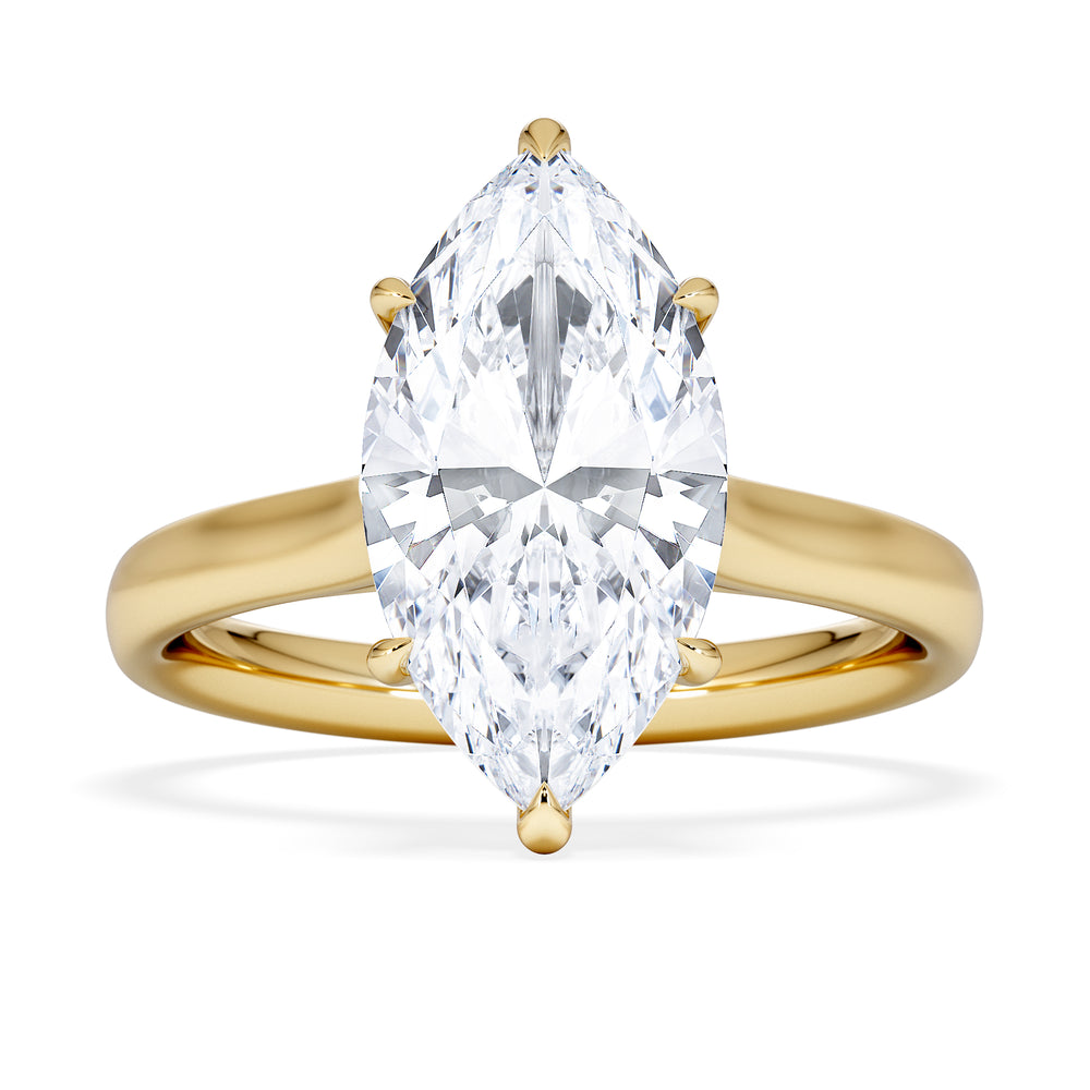 Amora Marquise 3.00ct Lab Diamond Engagement Ring G/VS Set in 18K Gold