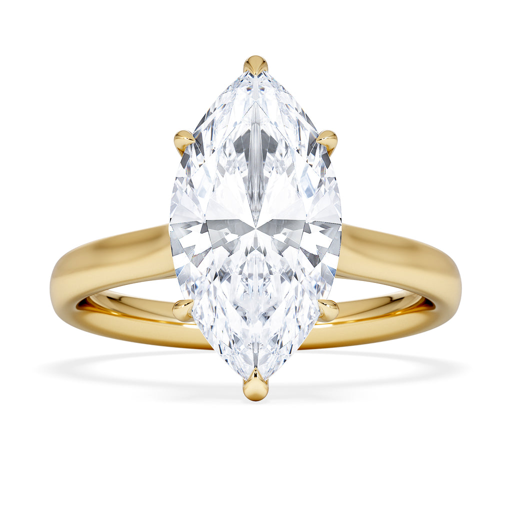 Amora Marquise 3.00ct Lab Diamond Engagement Ring G/VS Set in 18K Gold
