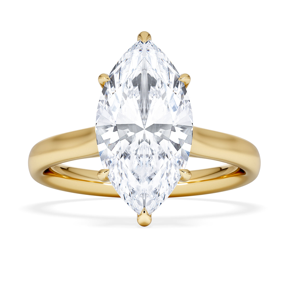 Amora Marquise 3.00ct Lab Diamond Engagement Ring G/VS Set in 18K Gold