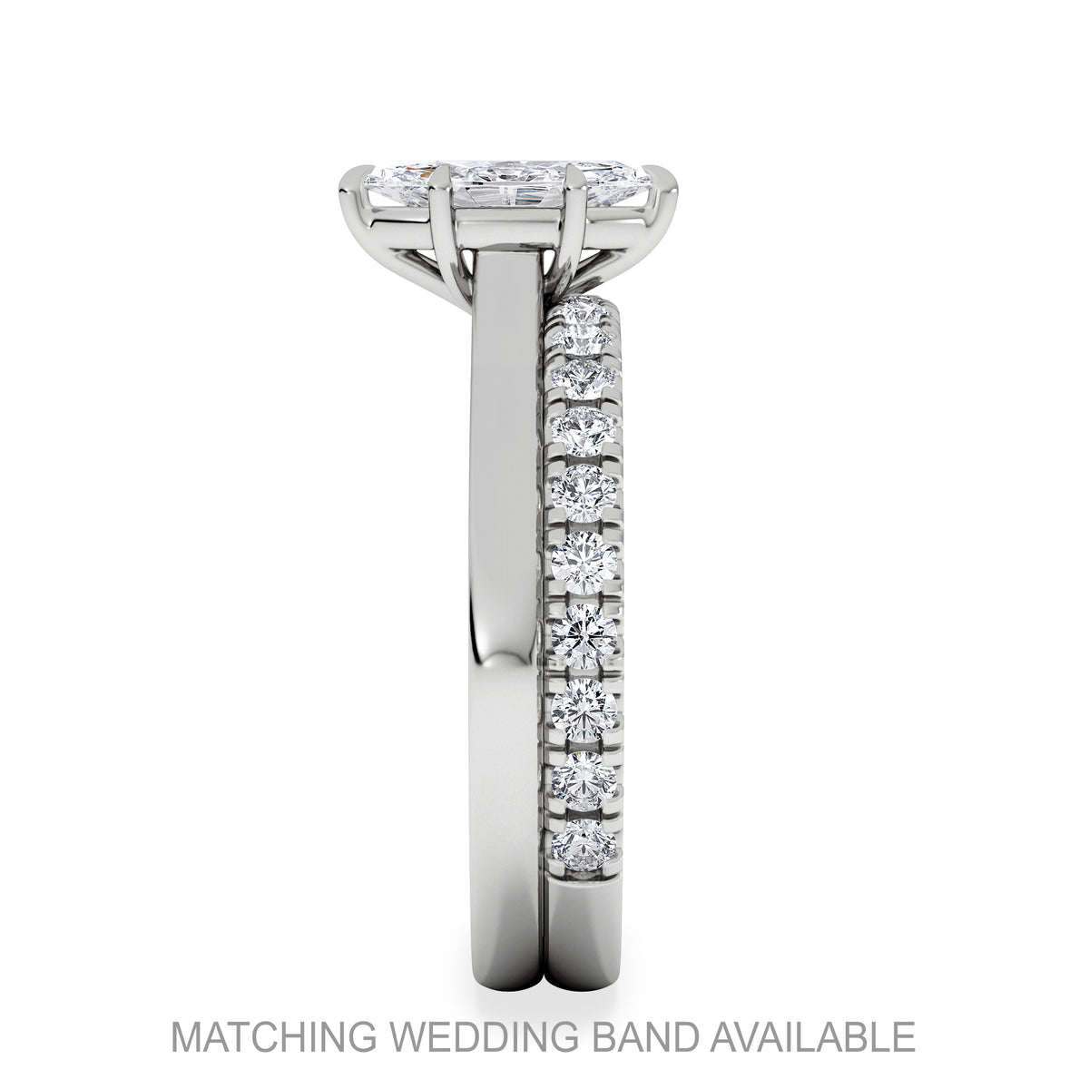 Amora Marquise 0.50ct Lab Diamond Engagement Ring F/VS Set in 18K White Gold