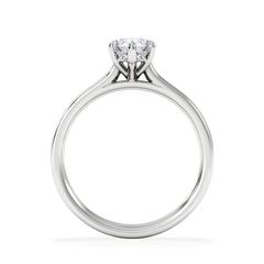 Amora Marquise 1.07ct Hidden Halo Lab Diamond Engagement Ring F/VS Set in 18K White Gold