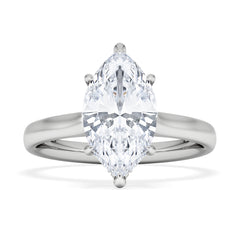 Amora Marquise 2.09ct Hidden Halo Lab Diamond Engagement Ring F/VS Set in 18K White Gold