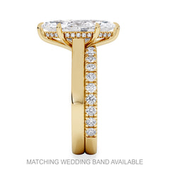 Amora Marquise 3.11ct Hidden Halo Lab Diamond Engagement Ring G/VS Set in 18K Gold