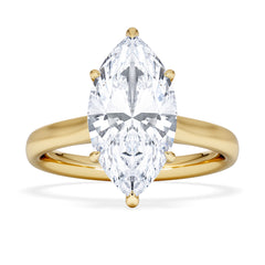 Amora Marquise 3.11ct Hidden Halo Lab Diamond Engagement Ring G/VS Set in 18K Gold
