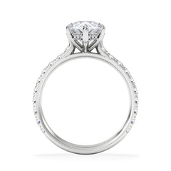 Amora Marquise 3.36ct Hidden Halo Lab Diamond Engagement Ring With Side Stones Set in Platinum