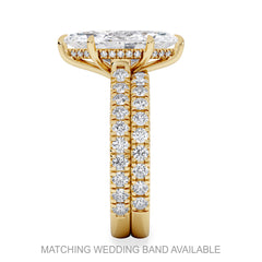 Amora Marquise 3.36ct Hidden Halo Lab Diamond Engagement Ring With Hidden Halo Set in 18K Gold