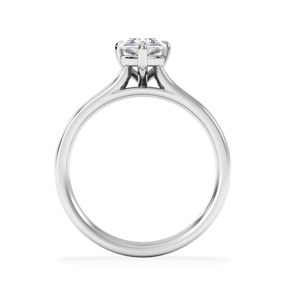 Amora Pear 1.00ct Lab Diamond Engagement Ring F/VS Set in 18K White Gold