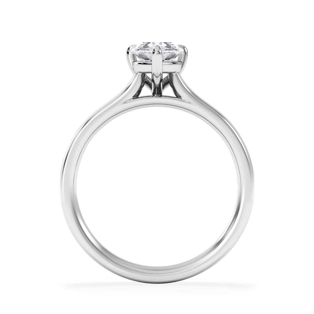 Amora Pear 1.00ct Lab Diamond Engagement Ring F/VS Set in 18K White Gold