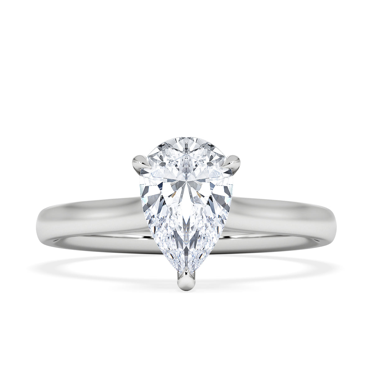 Amora Pear 1.00ct Lab Diamond Engagement Ring F/VS Set in Platinum