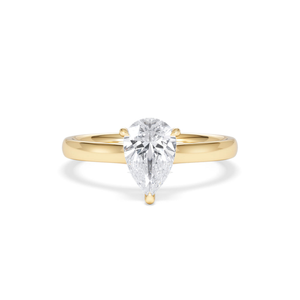 Amora Pear 1.00ct Lab Diamond Engagement Ring F/VS Set in 18K Gold