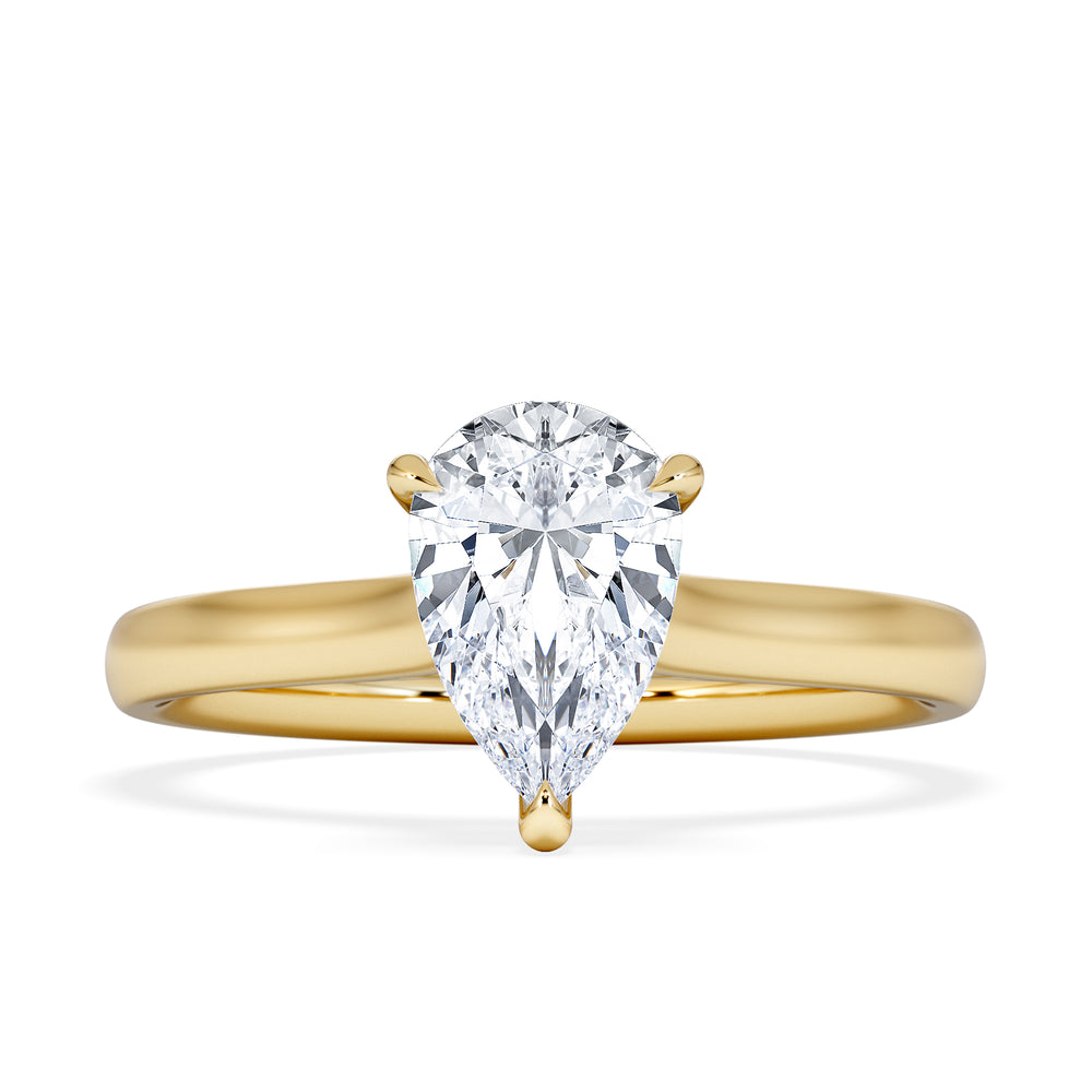 Amora Pear 1.00ct Lab Diamond Engagement Ring F/VS Set in 18K Gold