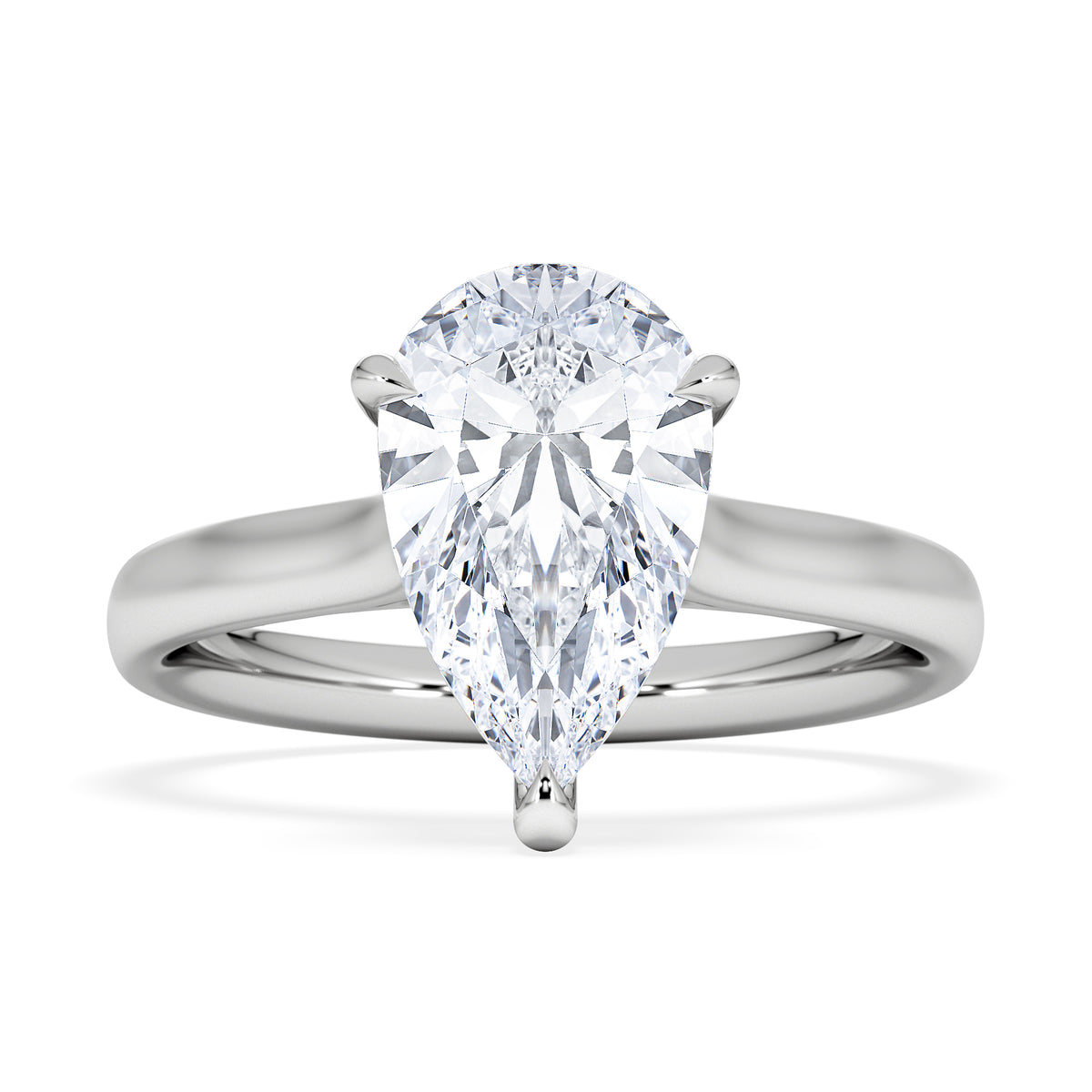Amora Pear 2.00ct Lab Diamond Engagement Ring F/VS Set in 18K White Gold