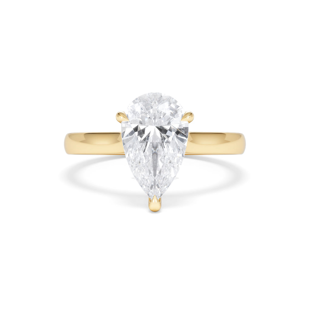 Amora Pear 2.00ct Lab Diamond Engagement Ring F/VS Set in 18K Gold