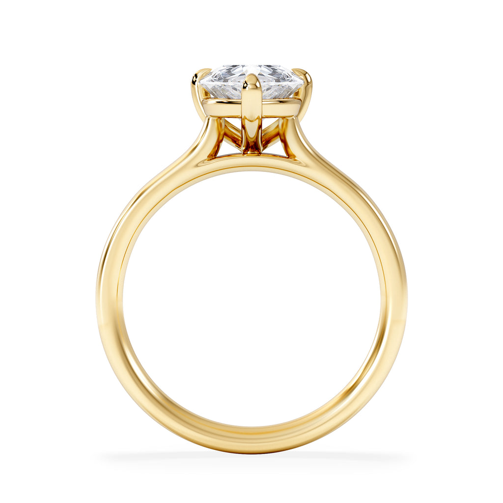 Amora Pear 2.00ct Lab Diamond Engagement Ring F/VS Set in 18K Gold