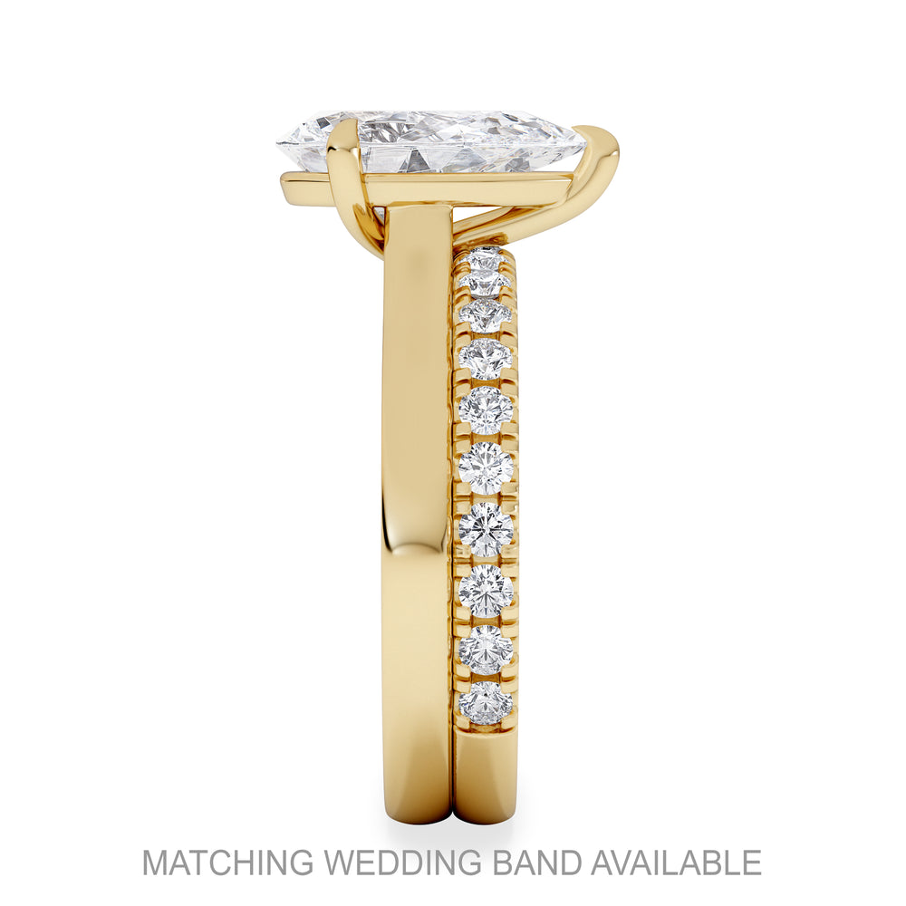 Amora Pear 2.00ct Lab Diamond Engagement Ring F/VS Set in 18K Gold
