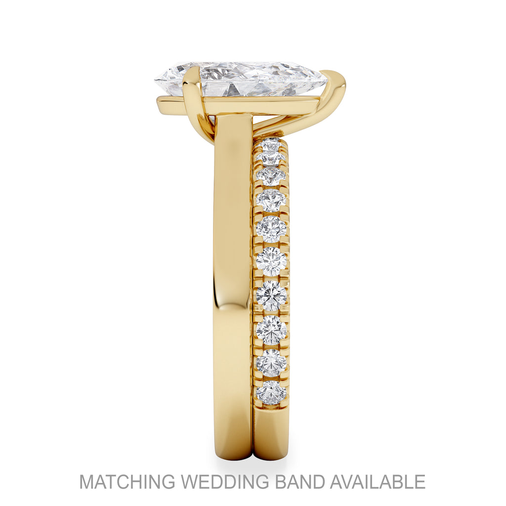 Amora Pear 2.00ct Lab Diamond Engagement Ring F/VS Set in 18K Gold